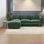 Canapés multifonctionnels vert foncé avec rangement, bois et tissu, Modern Living