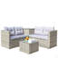 Ensemble de canapé de patio modulaire en osier avec meubles de rangement (canapé de patio)