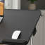 Table pliable noire pour ordinateur portable, réglable en hauteur et en angle, convenant aux lits, aux canapés et aux tours.