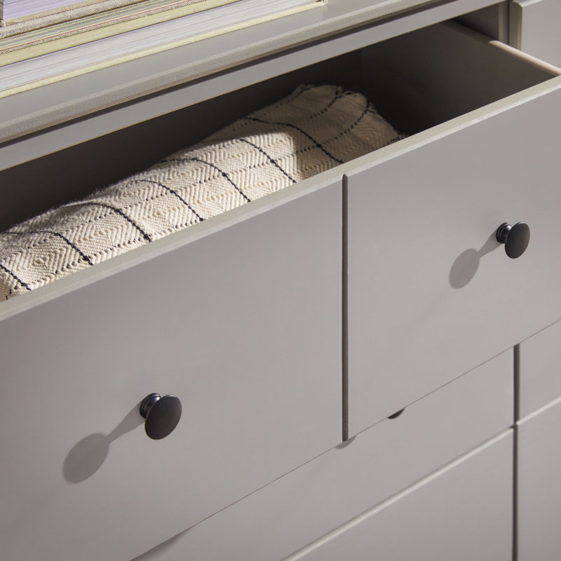 Commode double 6 tiroirs Haney, Gris
