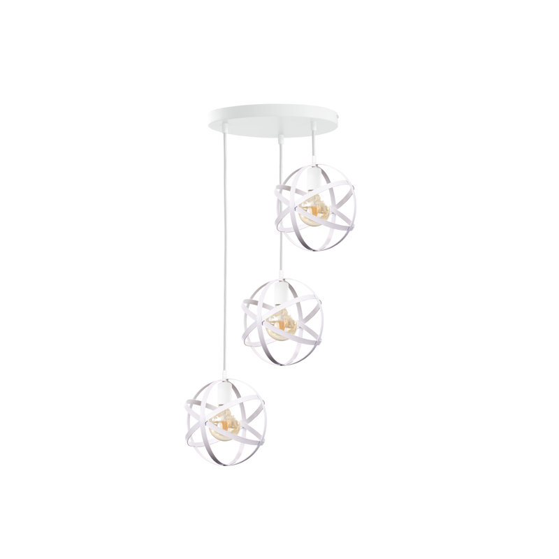 Bobbi-Rose 3 - Light Cluster Pendant, White, White