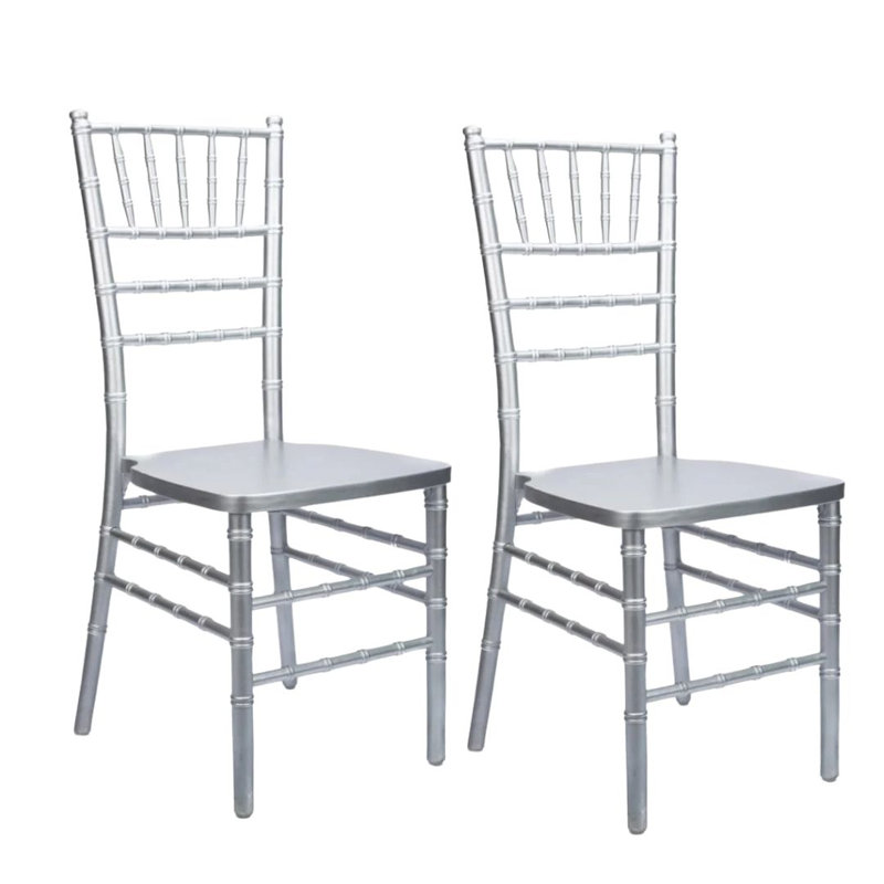 ToughWood Chiavari Chair, 2 Chair Bundle by Chivari, Silver, 2