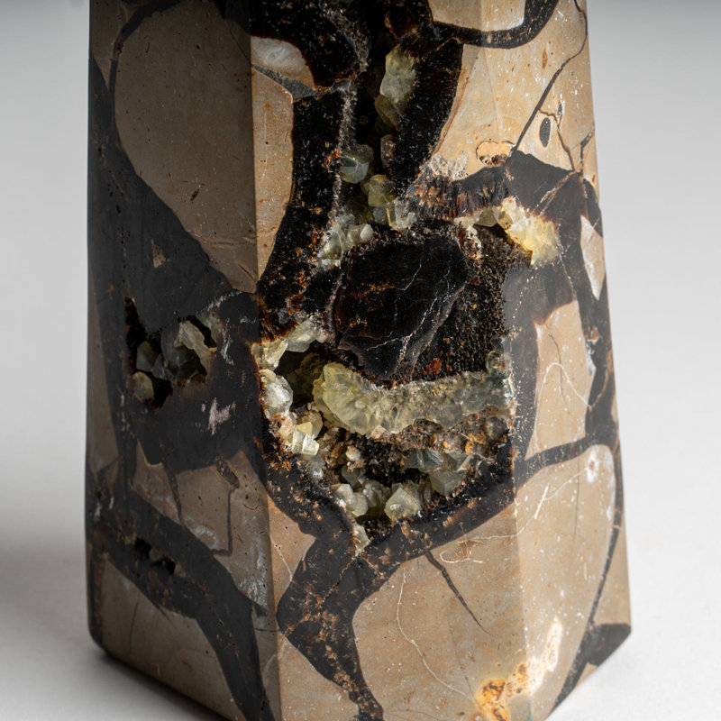 Septarian Druzy Sculpture, 11" H x 3" W x 3" D