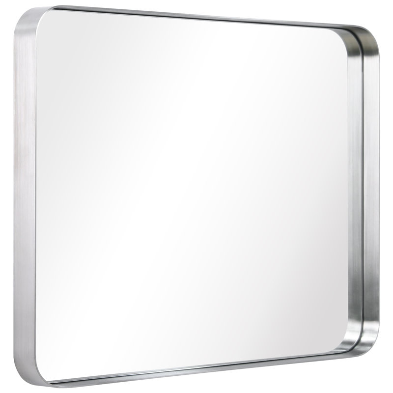 Keaton Mirror, 30" x 22, Brushed Silver