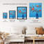 Wall Art Print Elegant Simplicity Flowers Blue Vase Living Room