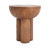 Iris Outdoor Patio Three-Legged Wood-Grain Round MGO Side Table, Perfect For Durable And Stylish Outdoor Entertaining