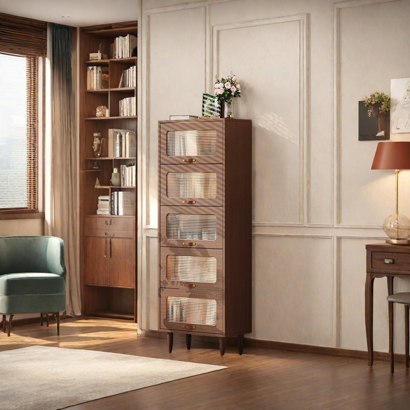 Demecio, (5 Shelves) 71.3"H x 23.6"W x 13.8"D