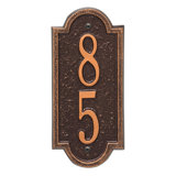 Richmond Personalized Vertical Mini 2-Line Wall Address Plaque