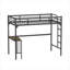 Lit mezzanine simple en métal avec bureau-607448461