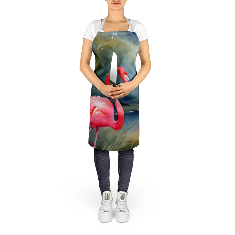 Tablier flamant rose