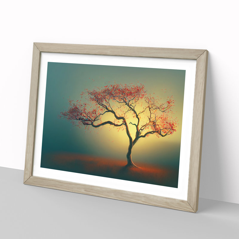 Sparkling Apple Tree - Framed Print, 25cm H x 34cm W x 2cm D, Oak