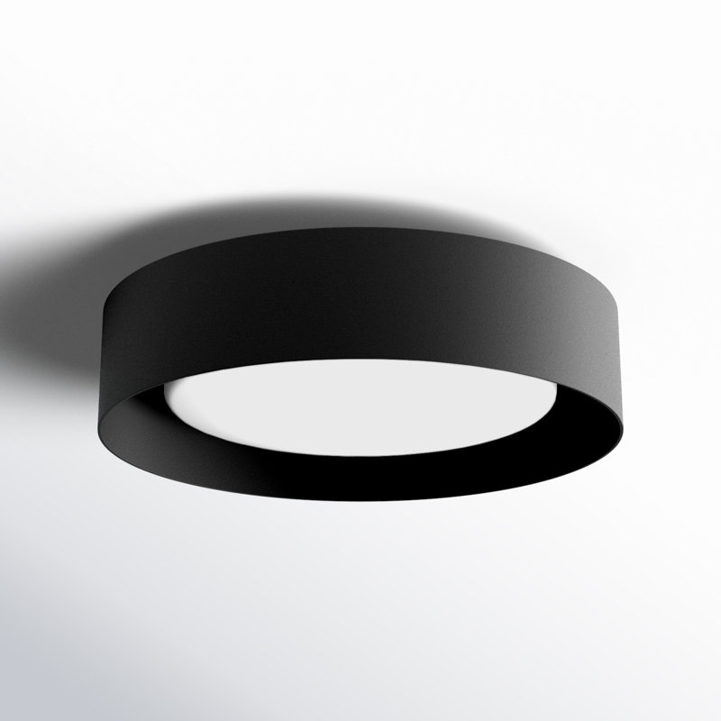 Plafonnier encastré 15,7 po Savita, Noir, noir, noir, noir