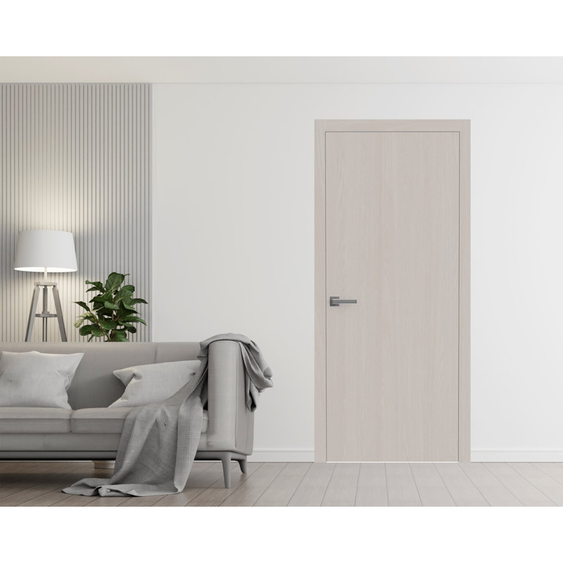 Panneau de porte à dalle - portes en placage de bois ESSENTIAL 8001 - grange coulissante pour garde-robe de poche