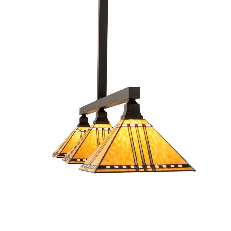 Finkel 3 - Light Pendant, 46" H x 62" W x 12.75" D, Craftsman Brown