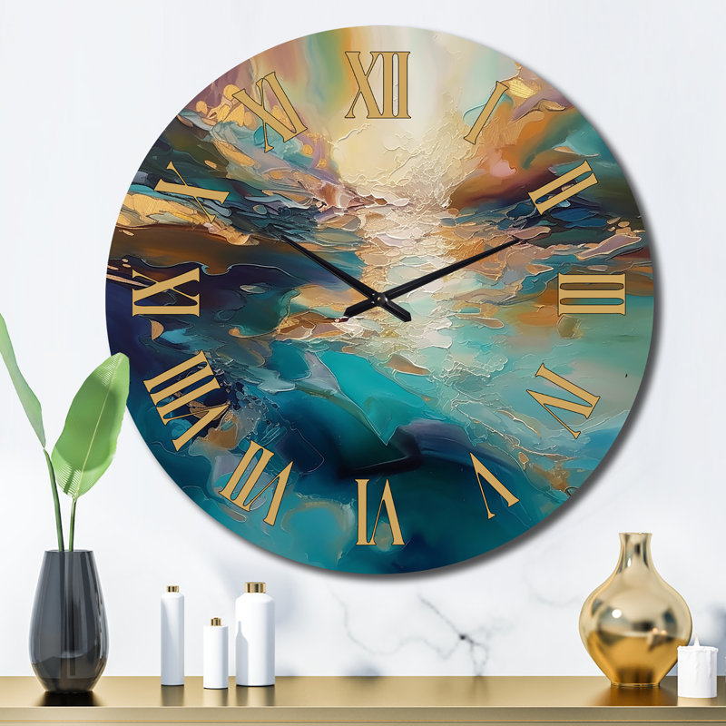 Horloge murale paysage abstrait Spirits Ocean, Grand