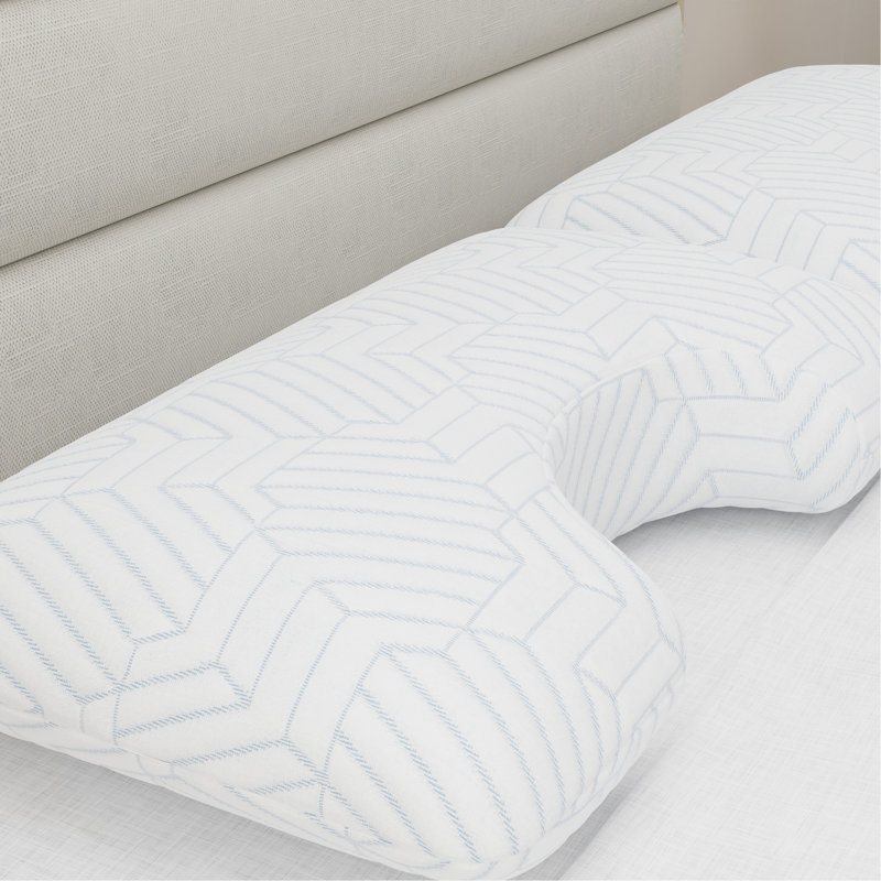 Oreiller Fria Cloud Curve, Bleu / blanc