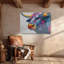 Art mural sur toile Texas Windmill - impression de paysage de ferme de l'Ouest - décor rustique des plaines du Texas-821348520
