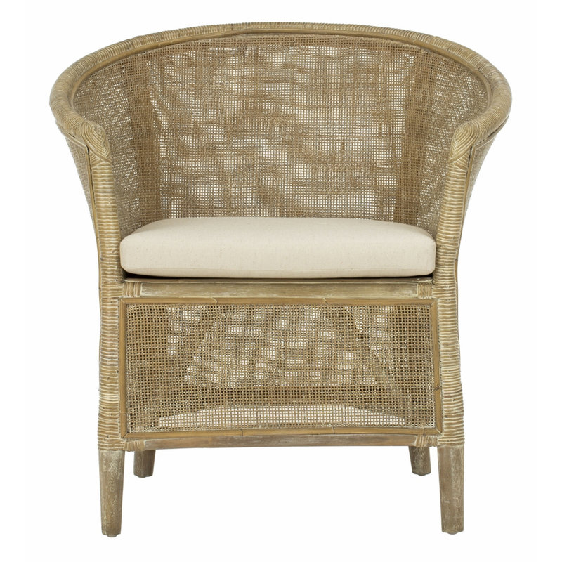 Fauteuil demi-tonneau en lin 31,49 po