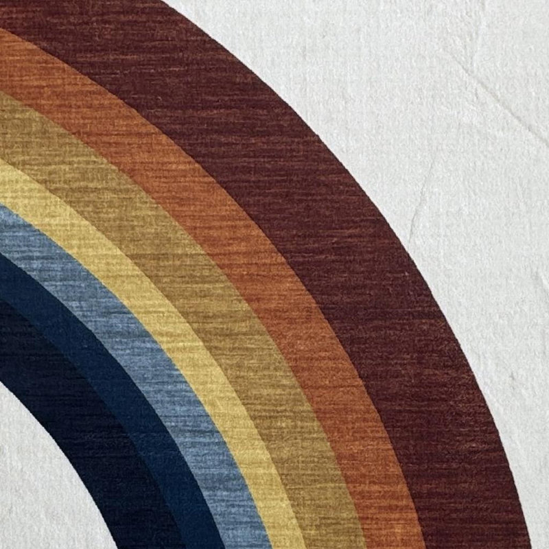 Tapis juvénile arc-en-ciel rouge et orange 7 pi x 10 pi