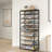 Industrial Narrow Shoe Storage Rack Tower – Freestanding Entryway Organizer With Durable Metal Shelves & Small Table Top-1381067761