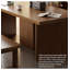 Bureau en bois massif minimaliste: base robuste et plateau spacieux-109913871