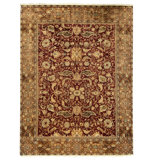 High-Quality Hand-Knotted Red And Gold Area Rug