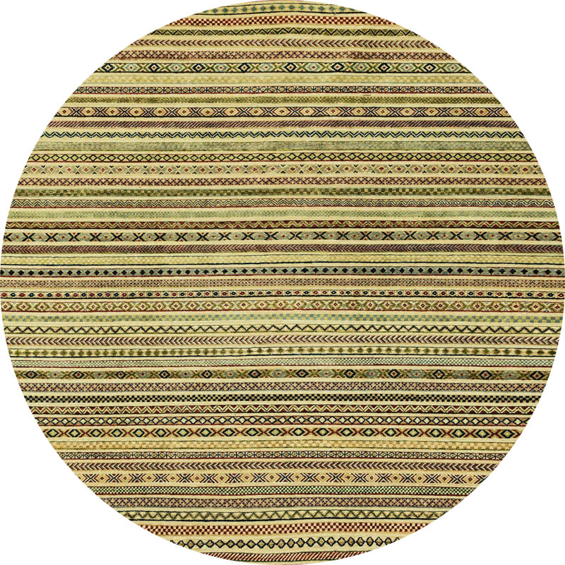 Abstract Indoor Rug, Round 6'
