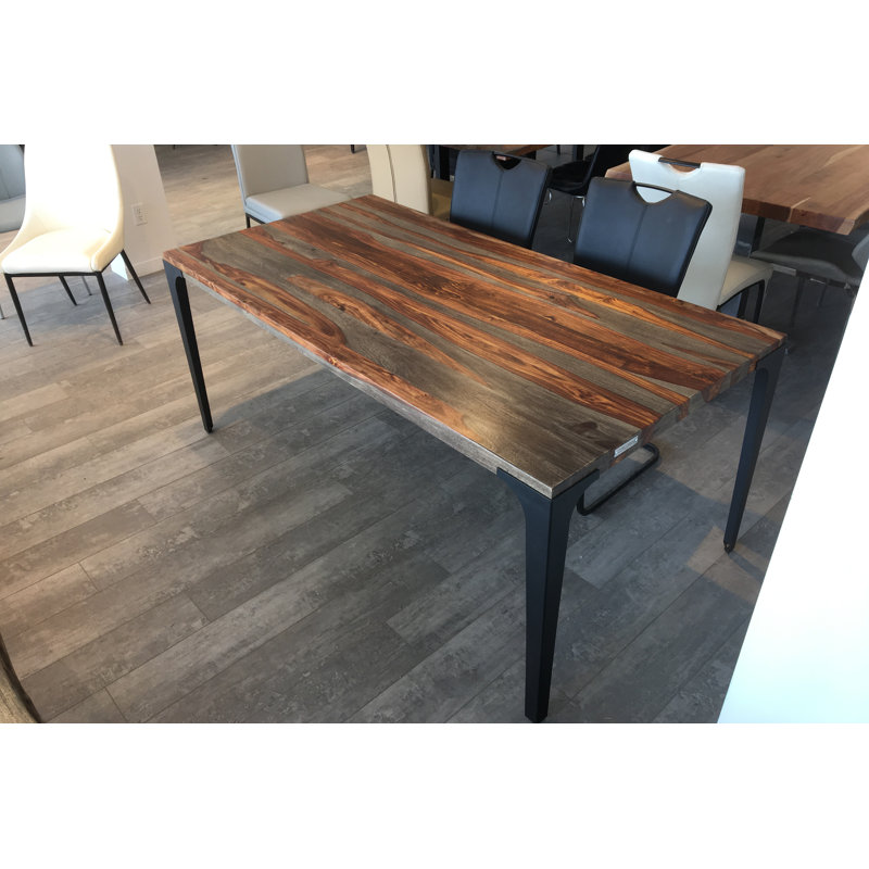 Table de salle à manger Marquael, Gris / brun rougeâtre