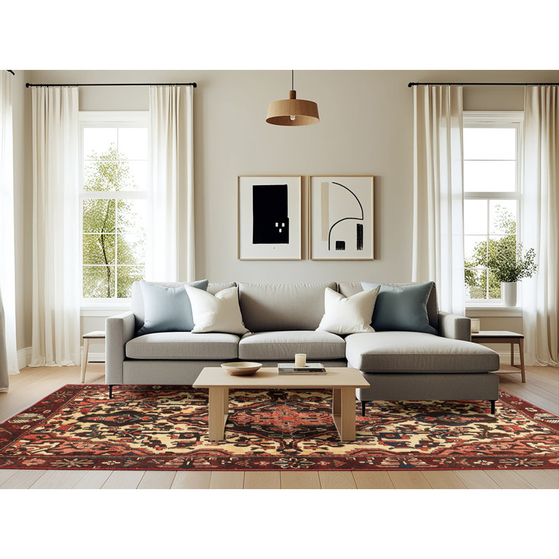 Tapis brun Southwestern, Rectangle 6 pi x 9 pi
