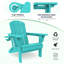 Ensemble de chaises Adirondack en plastique 5 pièces avec table d'appoint et repose-pieds Dalson-95981045