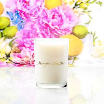 Monique Lhuillier Aromatherapy and Citrus Scented Unscented Flameless Designer Candle