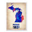 « michigan aquarelle map », impression sur toile tendue-11859626