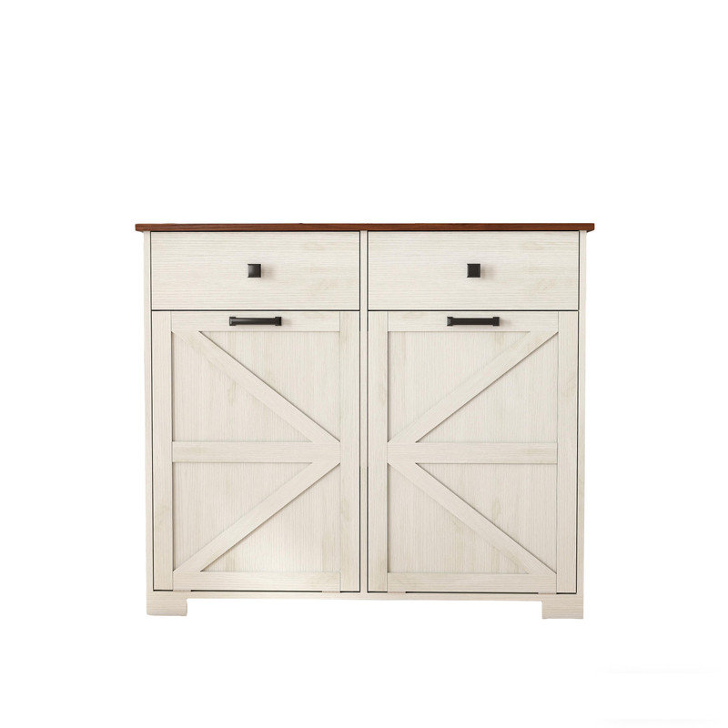 Armoire à déchets Farmhouse Tilt-Out, Blanc