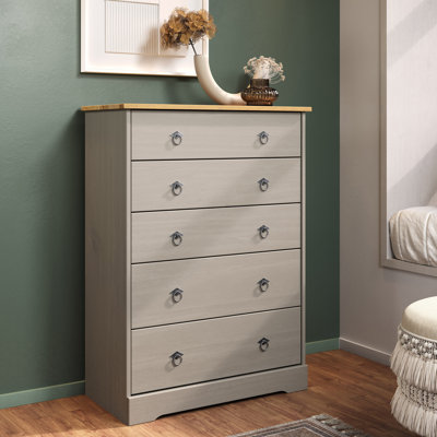 5 Drawer Chest of Drawers - Rectangular Corona Classic Design