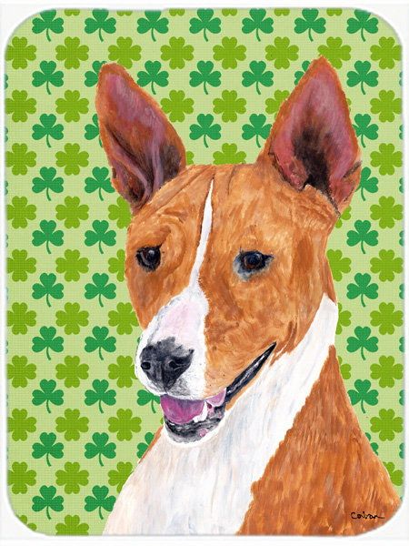 Planche à découper en verre à caroline st. patrick basenji st. patrick Shamrock Lucky Irish