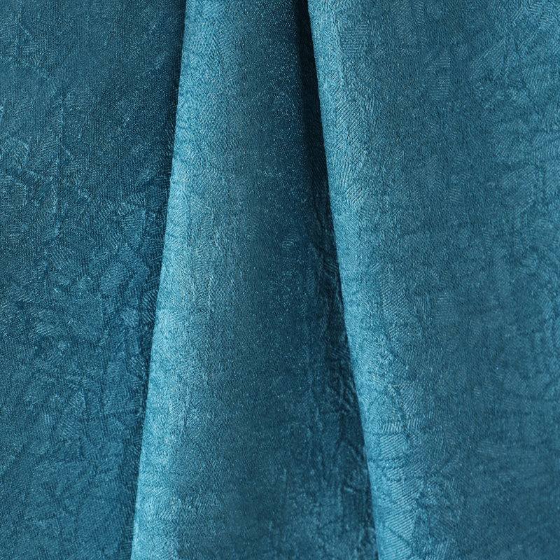 Kinlaw Textured Thermal Polyester Light Filtering Room Darkening Curtain Pair, Deep Sea, 52" W x 84" L