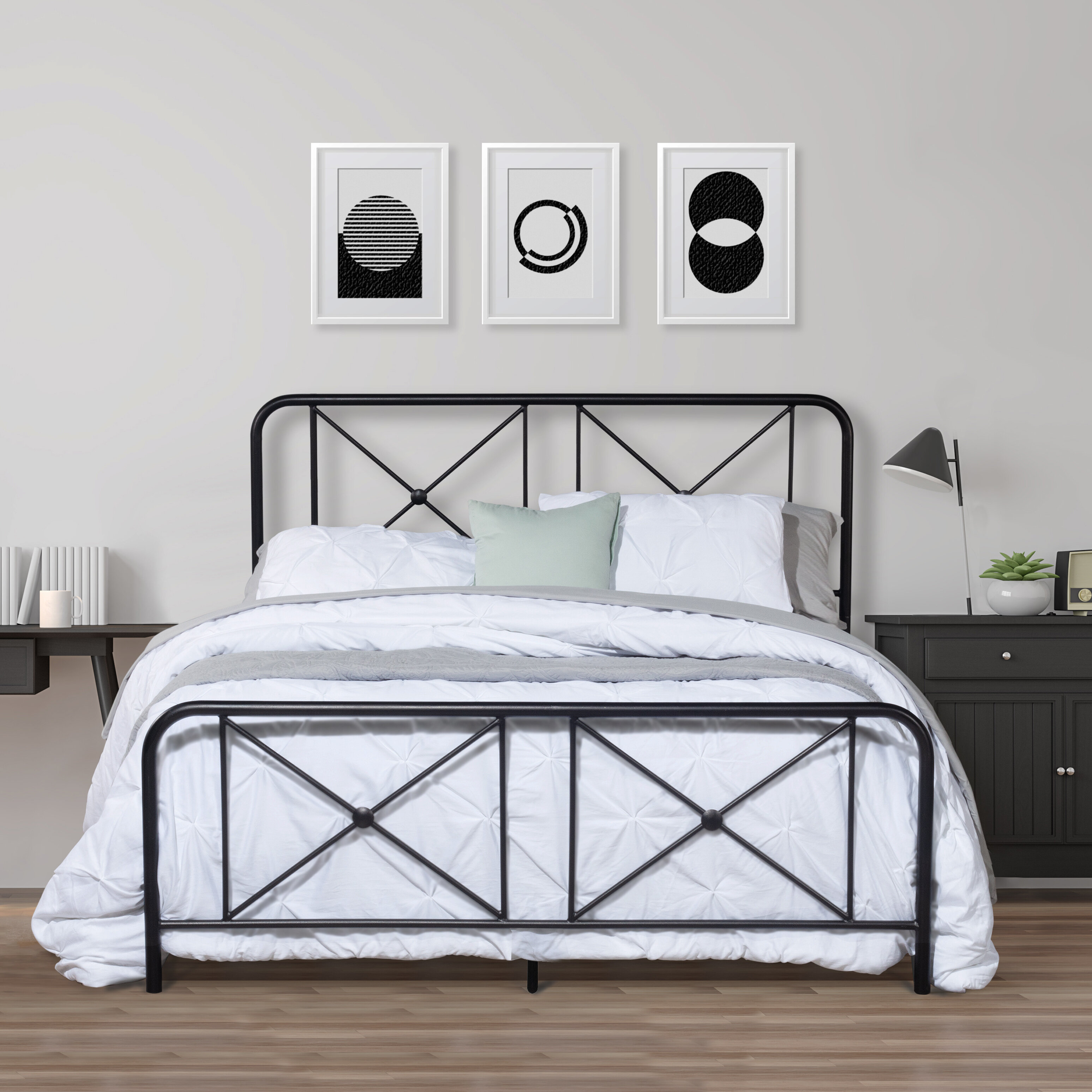 Ebern Designs Verbana Metal Open-Frame Bed & Reviews | Wayfair