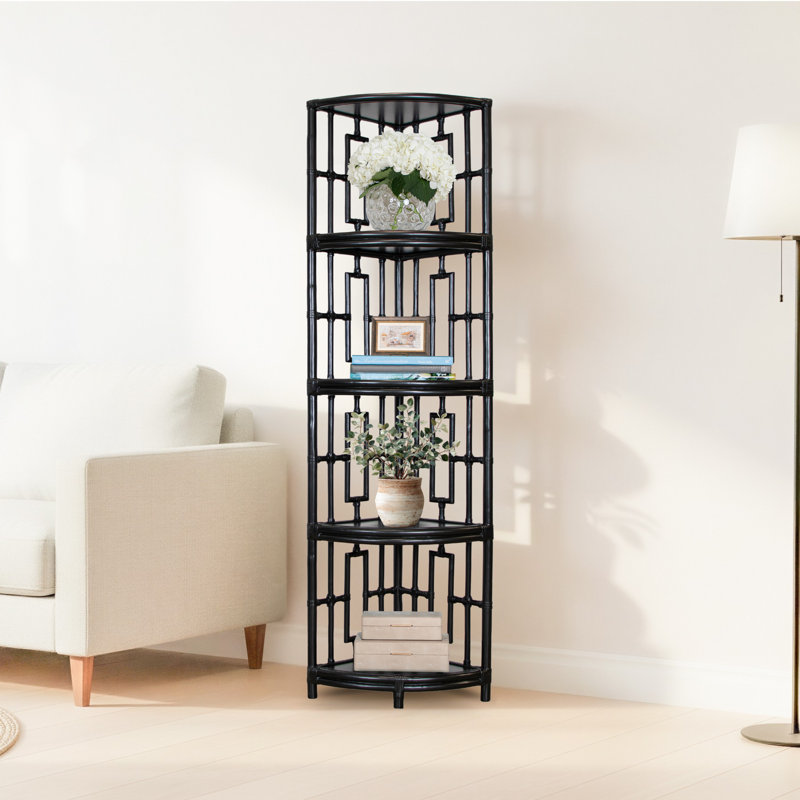 Manley Corner Bookcase, Black