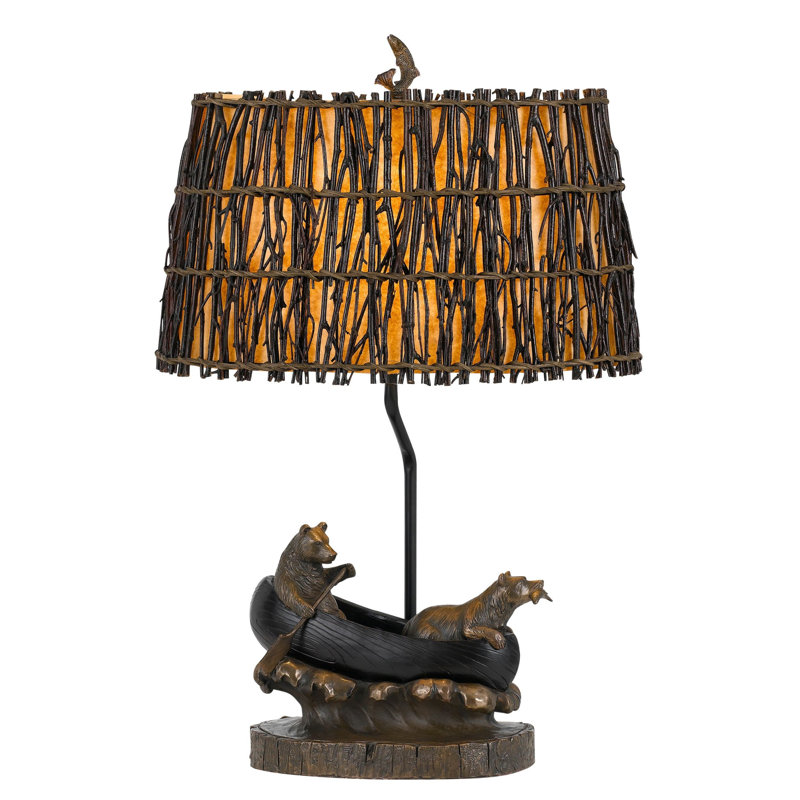 Lampe de table grise 27 po Paola