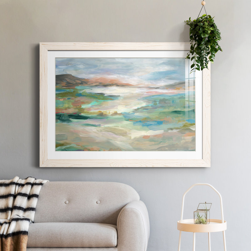 Vallée luxuriante - peinture encadrée, H 31,5 po x l 23,5 po x P 1,5 po, Blanc