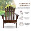 Adiraica Solid Wood Outdoor Adirondack Chair-1480280760