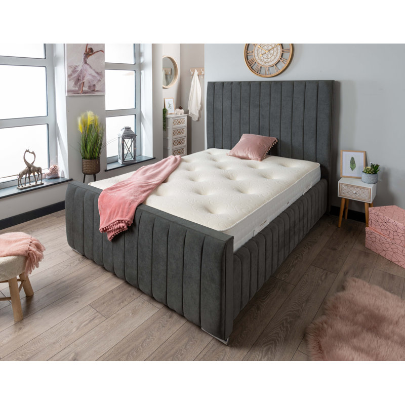 Aalysia Upholstered Ottoman Storage Bed, Steel, Super King (6')