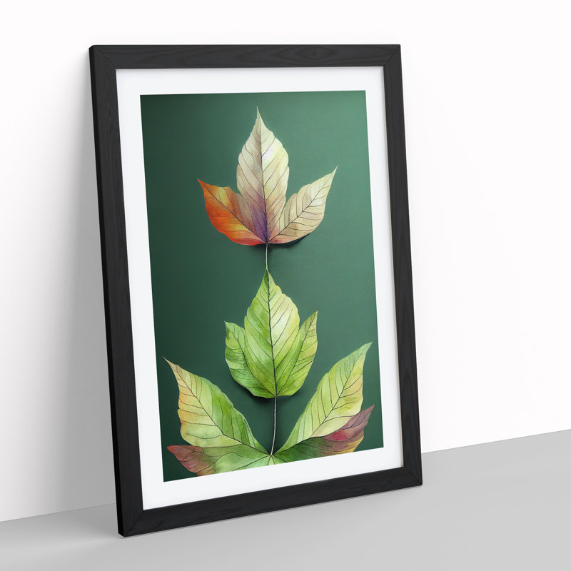 The Creative Leaves - Framed Print, Black, 64cm H x 46cm W x 2cm D