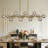16 - Light Dimmable Bubble Glass Sputnik Modern Linear Chandelier-1778535605