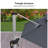 Belmiro 12 Ft Double Top Deluxe Round Solar Powered LED Patio Umbrella with Steel Plate Base-396036108