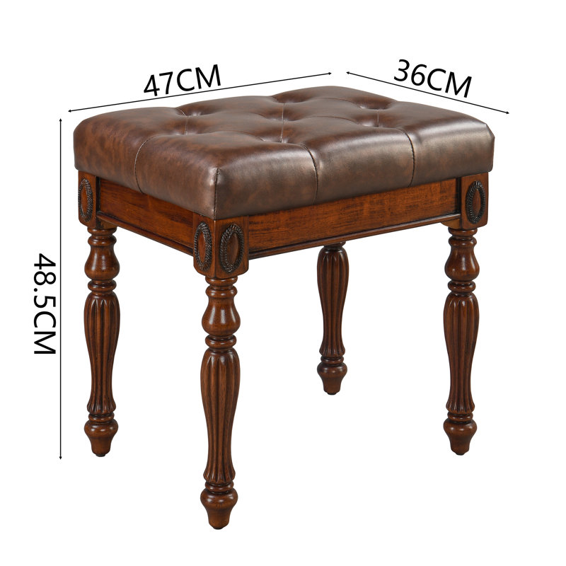 Solid + Manufactured Wood Accent Stool