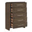 Mobilier de chambre classique classique contemporain à finition noyer foncé 1pc