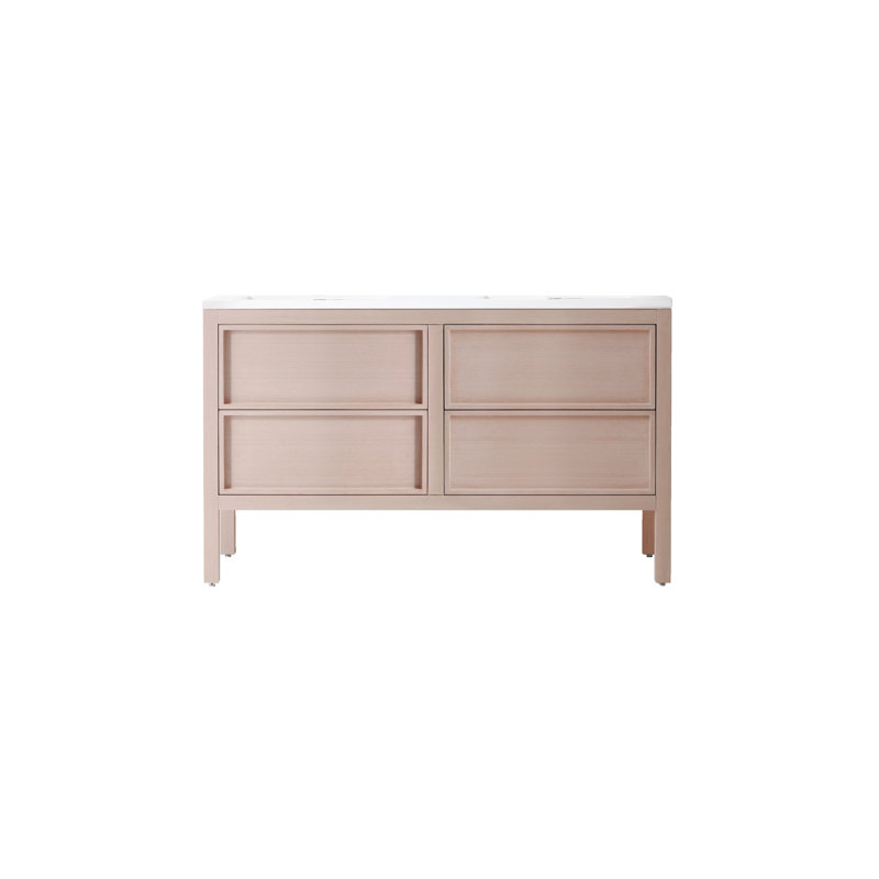 Base de meuble-lavabo simple 18,25 po seulement en rose