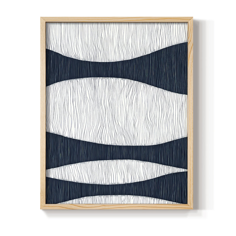 ABSTRACT Series DCCX Framed Print - Solid Wood, Natural, 11" H x 9" W