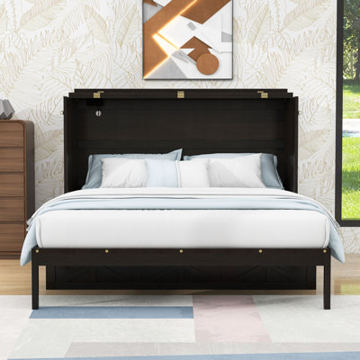 Lit escamotable avec tiroirs et USB Murphy